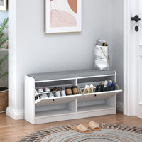 Shoe Storage Bench With Cushion For Entryway Hallway Living Room Bedroom Shoe Organizer Cabinet