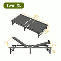 Twin XL Adjustable Bed Frame With Dual Motors Independent Head And Foot Incline Zero Gravity And TV Presets 450 Lbs Capacity