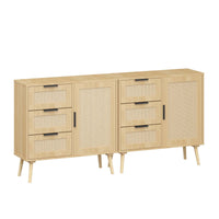 Stylish Rattan Wood Dresser Storage Cabinet For Bedroom Living Room Entryway Hallway