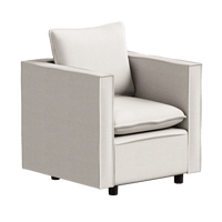 Comfortable Single Sofa Chair With Soft Breathable Cushions For Modern Living Spaces And Reading Nooks Beige