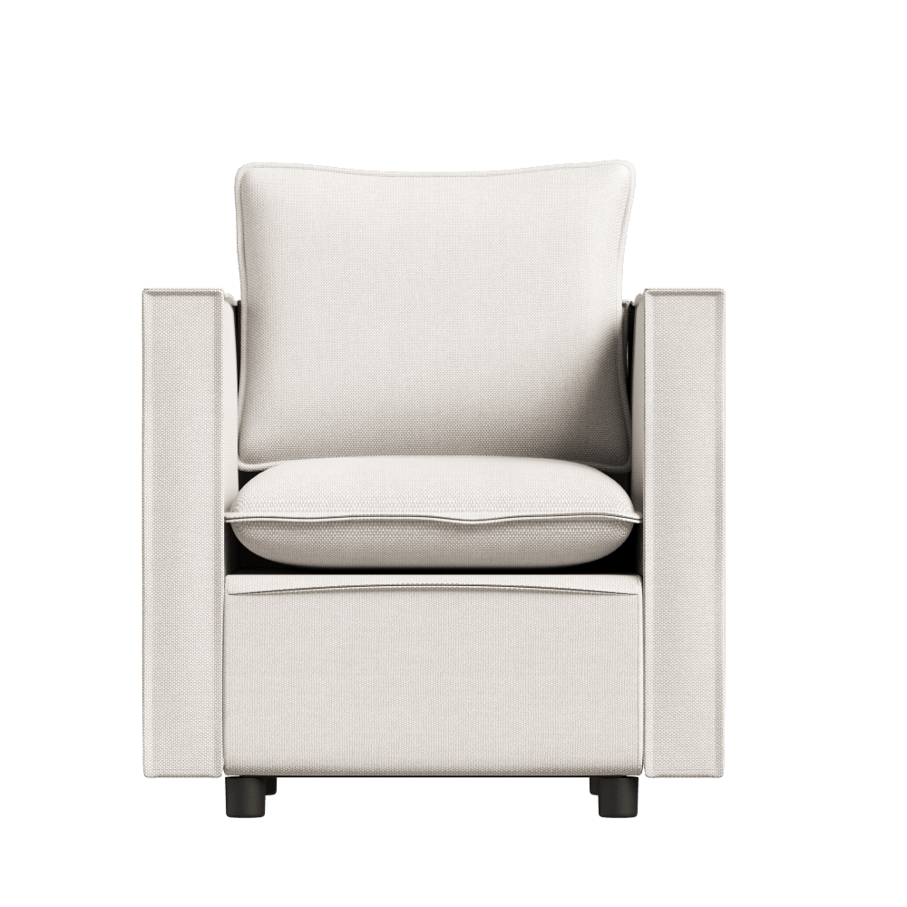 Comfortable Single Sofa Chair With Soft Breathable Cushions For Modern Living Spaces And Reading Nooks Beige