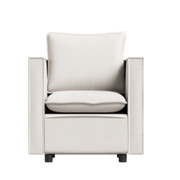 Comfortable Single Sofa Chair With Soft Breathable Cushions For Modern Living Spaces And Reading Nooks Beige