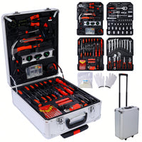 Comprehensive 969 Piece Home Repair Tool Set With Rolling Storage Case And 4 Drawers For Homeowners And Handyman Maintenance