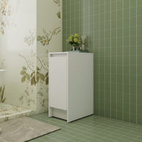 12 Inch Freestanding Bathroom Storage Cabinet With Soft Close Doors And Floor Mounting Design For Organized Space