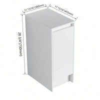 12 Inch Freestanding Bathroom Storage Cabinet With Soft Close Doors And Floor Mounting Design For Organized Space