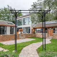 Metal Garden Arch Trellis For Climbing Plants Outdoor Wedding And Party Events Black Archway