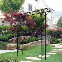 Metal Garden Arch Trellis For Climbing Plants Outdoor Wedding And Party Events Black Archway