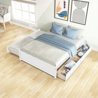 Espresso Full Bed With Twin Trundle And Dual Storage Drawers