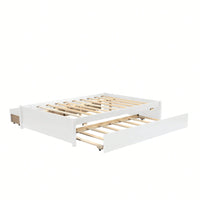 Espresso Full Bed With Twin Trundle And Dual Storage Drawers
