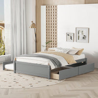 Espresso Full Bed With Twin Trundle And Dual Storage Drawers
