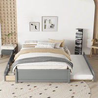 Espresso Full Bed With Twin Trundle And Dual Storage Drawers