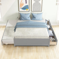 Espresso Full Bed With Twin Trundle And Dual Storage Drawers