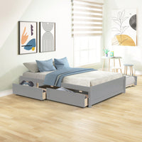 Espresso Full Bed With Twin Trundle And Dual Storage Drawers