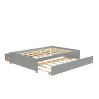Espresso Full Bed With Twin Trundle And Dual Storage Drawers
