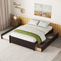 Espresso Full Bed With Twin Trundle And Dual Storage Drawers