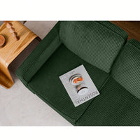 Corduroy Retractable 3 Seater Sofa For Small Spaces Easy Assembly Flexible Design Ideal For Living Rooms And Apartments Cream White
