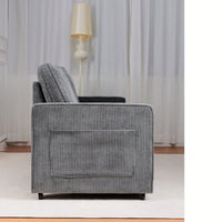Corduroy Retractable 3 Seater Sofa For Small Spaces Easy Assembly Flexible Design Ideal For Living Rooms And Apartments Cream White