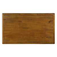 Antique Brown Solid Wood Rectangle Coffee Table With 4 Drawers And Rivet Legs For Living Room