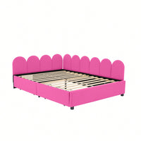 Elegant Full Size Upholstered Daybed With Storage Drawers Velvet Sofabed And Soft Fabric Headboard No Box Spring Required Beige