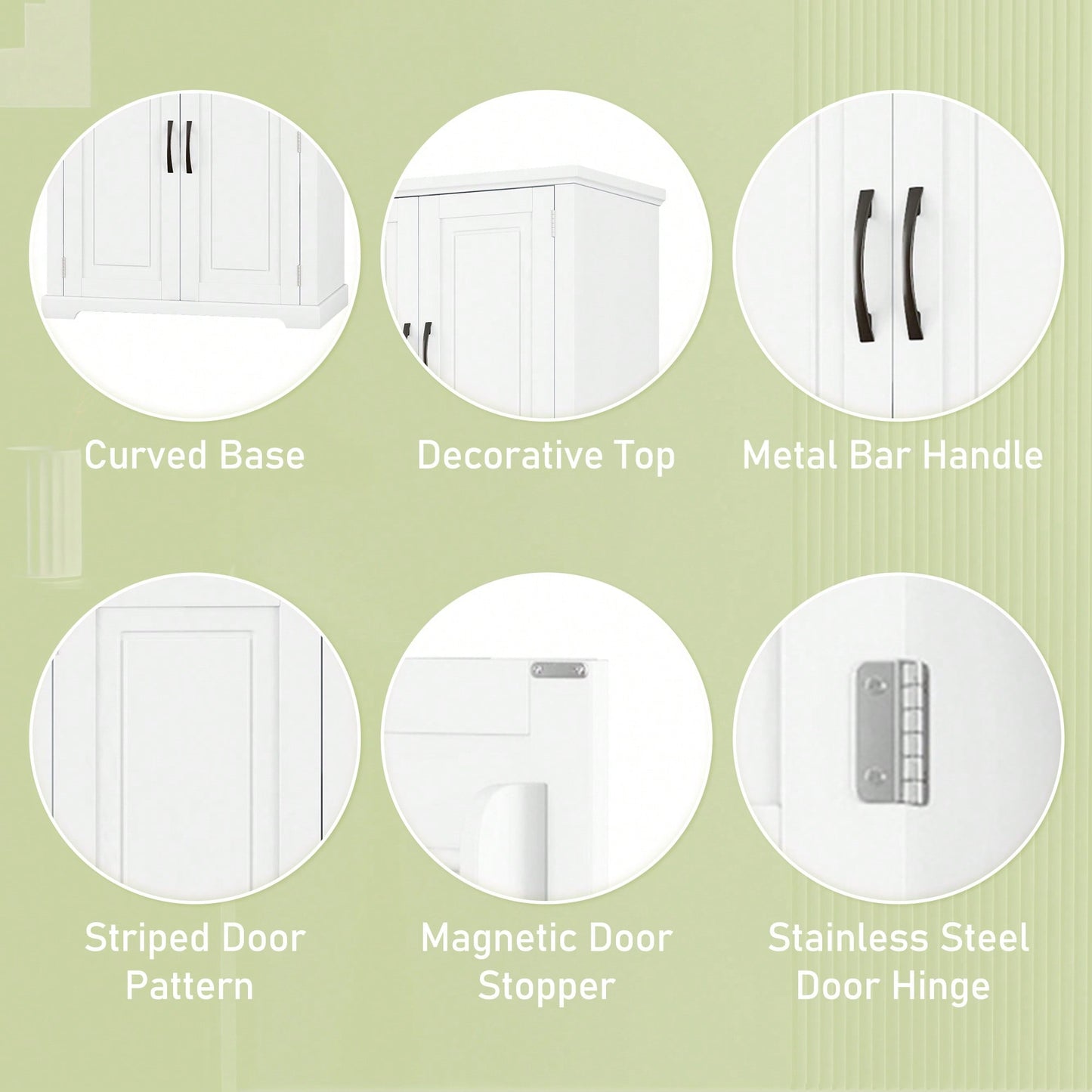 Multi-Functional Bathroom Storage Cabinet With Adjustable Shelf And Drawer For Organized Space In White