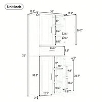 Multi-Functional Bathroom Storage Cabinet With Adjustable Shelf And Drawer For Organized Space In White