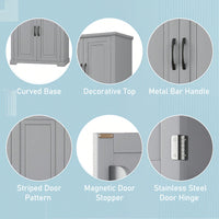 Multi-Functional Bathroom Storage Cabinet With Adjustable Shelf And Drawer For Organized Space In White