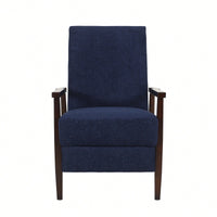 24.75 Inch Wide Wooden Handcrafted Manual Club Recliner Chair For Cozy Relaxation