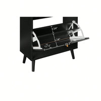 Stylish Double Layer Shoe Rack With 2 Doors And 1 Drawer For Entryway Organization