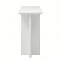 L-Shaped Leg Modern Entryway Table For Hallway Foyer Living Room Corridor