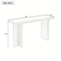 L-Shaped Leg Modern Entryway Table For Hallway Foyer Living Room Corridor