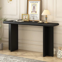 L-Shaped Leg Modern Entryway Table For Hallway Foyer Living Room Corridor