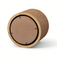 Nesting Round Coffee Table Set Of 2 For Living Room Office Bedroom MDF With Veneer Natural Finish Available In 4 Colors