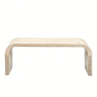 Curved Art Deco Minimalist Coffee Table For Living Room Or Dining Room Antique Black Finish