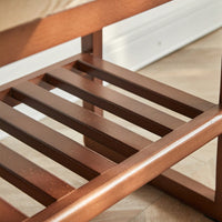 Walnut Solid Wood Shoe Bench With Beech Wood Storage Rack And High Rebound Sponge Cushion