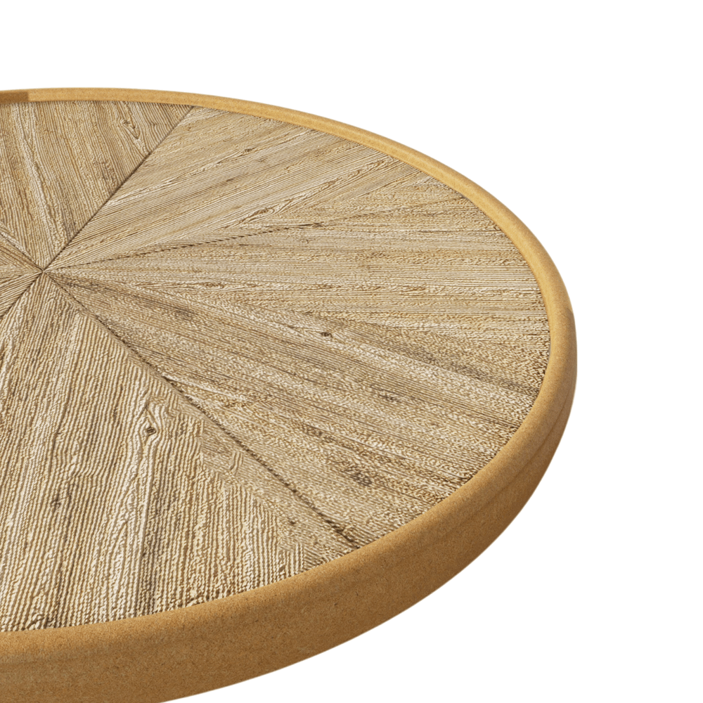 Retro Wooden Round Side Table For Living Room And Restaurant Accent Decor