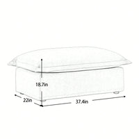 Plush Ottoman For Stylish Home Decor And Comfort Blue