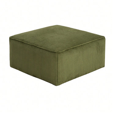 Corduroy Square Ottoman For Stylish Home Decor Olive Green