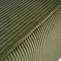 Corduroy Square Ottoman For Stylish Home Decor Olive Green