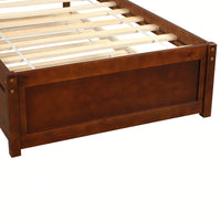 Twin Size Platform Bed Frame With Trundle For Space-Saving Sleep Solutions White