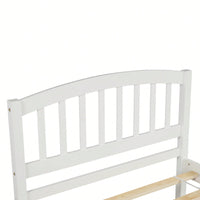 Twin Size Platform Bed Frame With Trundle For Space-Saving Sleep Solutions White