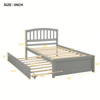 Twin Size Platform Bed Frame With Trundle For Space-Saving Sleep Solutions White