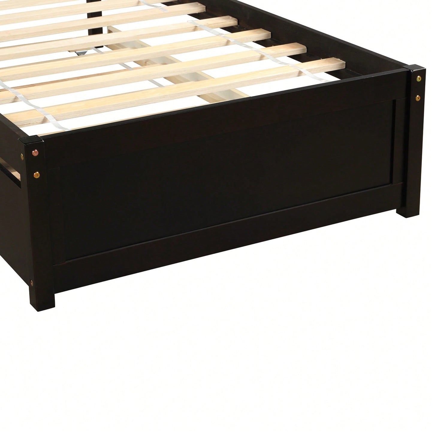 Twin Size Platform Bed Frame With Trundle For Space-Saving Sleep Solutions White