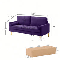 Stylish 65 Inch Velvet Sofa For Modern Living Room Decor