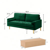 Stylish 65 Inch Velvet Sofa For Modern Living Room Decor