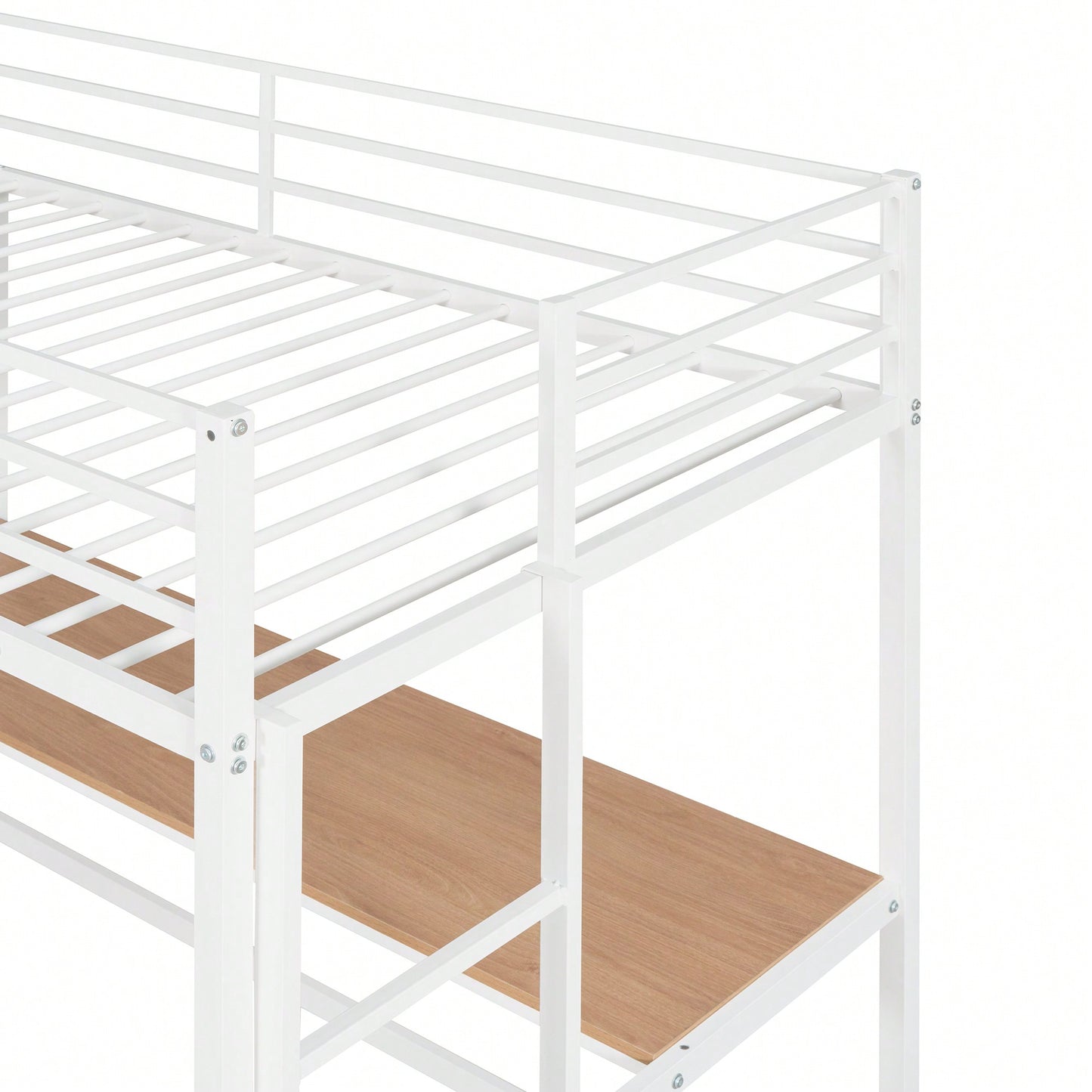 Loft Bed With Desk And Shelves In Black For Space-Saving Solutions