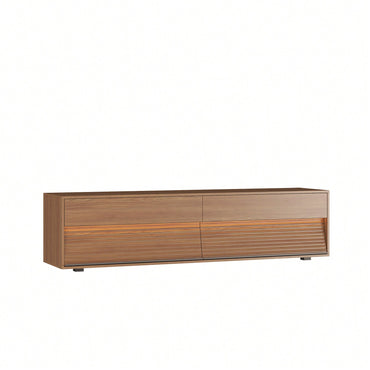 Modern 68 Inch Floating TV Stand With 16 Color LED Lights For 55 To 65 Inch TVs Stylish Wall Mounted Entertainment Center In Wood