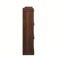 Elegant Walnut 10-Shelf Bookcase For Stylish Home Organization And Display