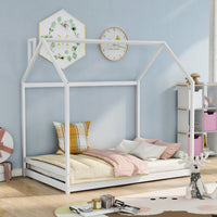 Elegant White Full Size Wooden Bed Frame For Stylish Bedrooms