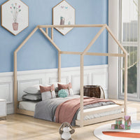 Elegant White Full Size Wooden Bed Frame For Stylish Bedrooms