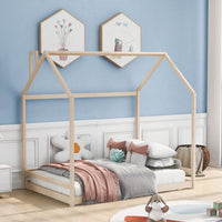 Elegant White Full Size Wooden Bed Frame For Stylish Bedrooms